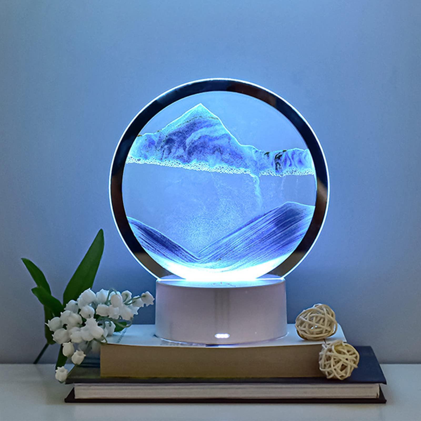 Lampa decorativa tip clepsidra, nisipuri miscatoare, Portocaliu