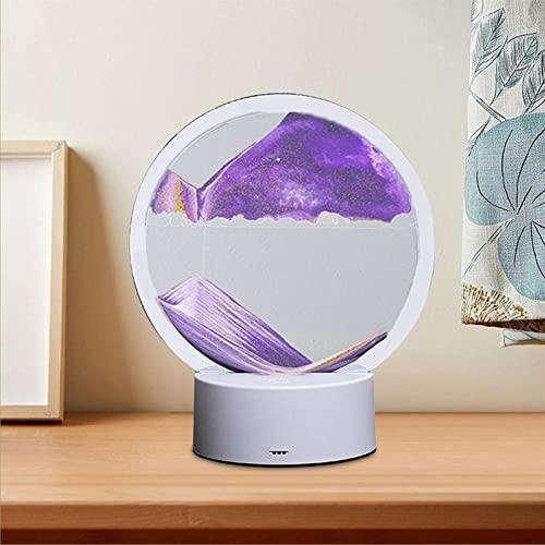 Lampa decorativa tip clepsidra, nisipuri miscatoare, Portocaliu