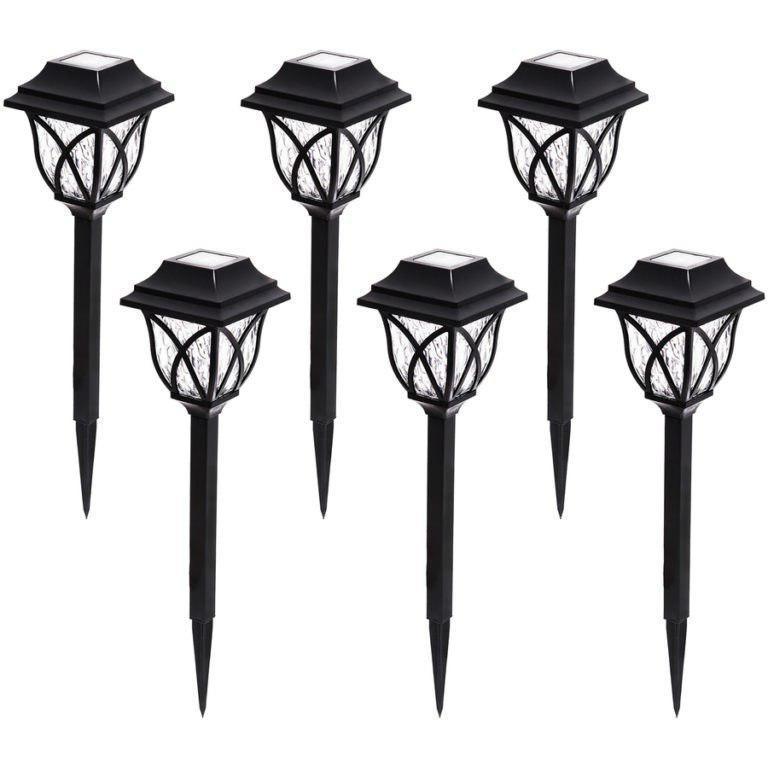 Set 4 x lampa solara felinar LED 43 cm