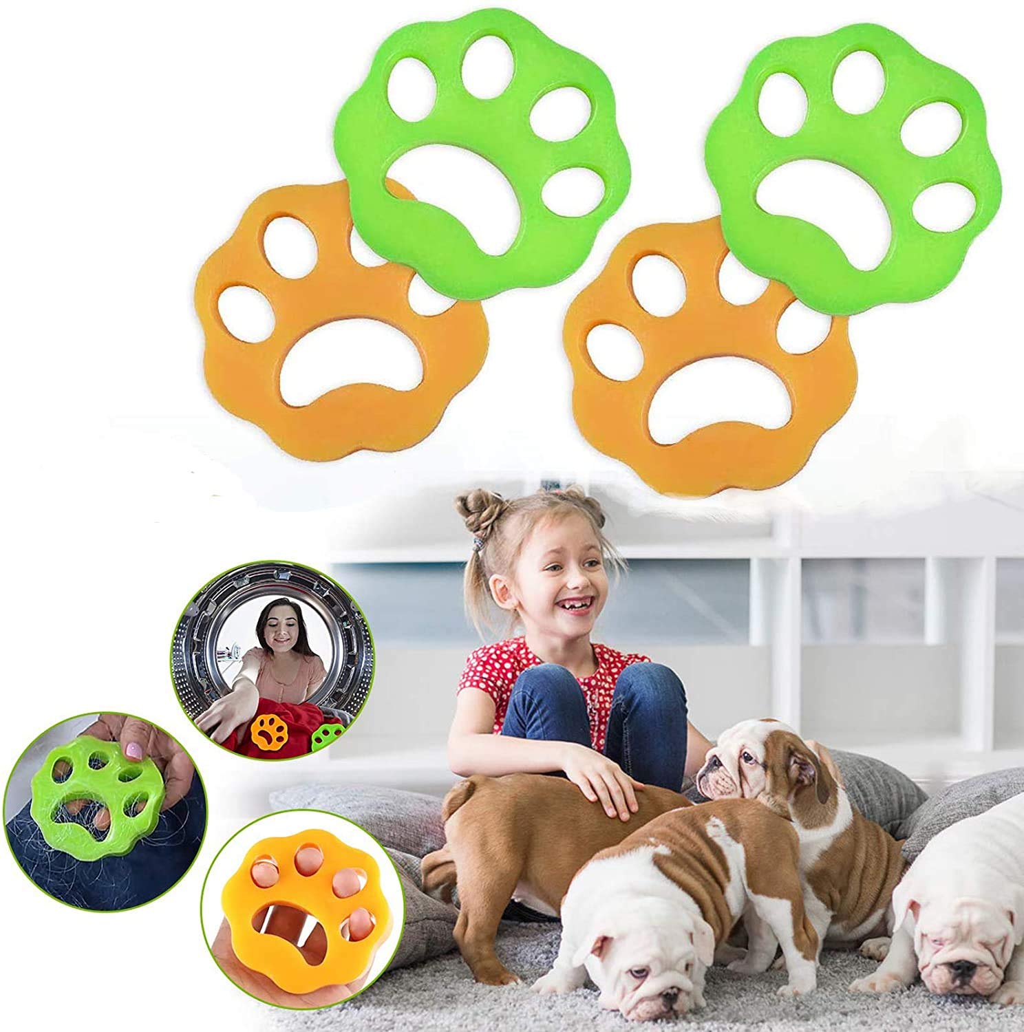 Set 4 x dispozitive colectare par animale din masina de spalat