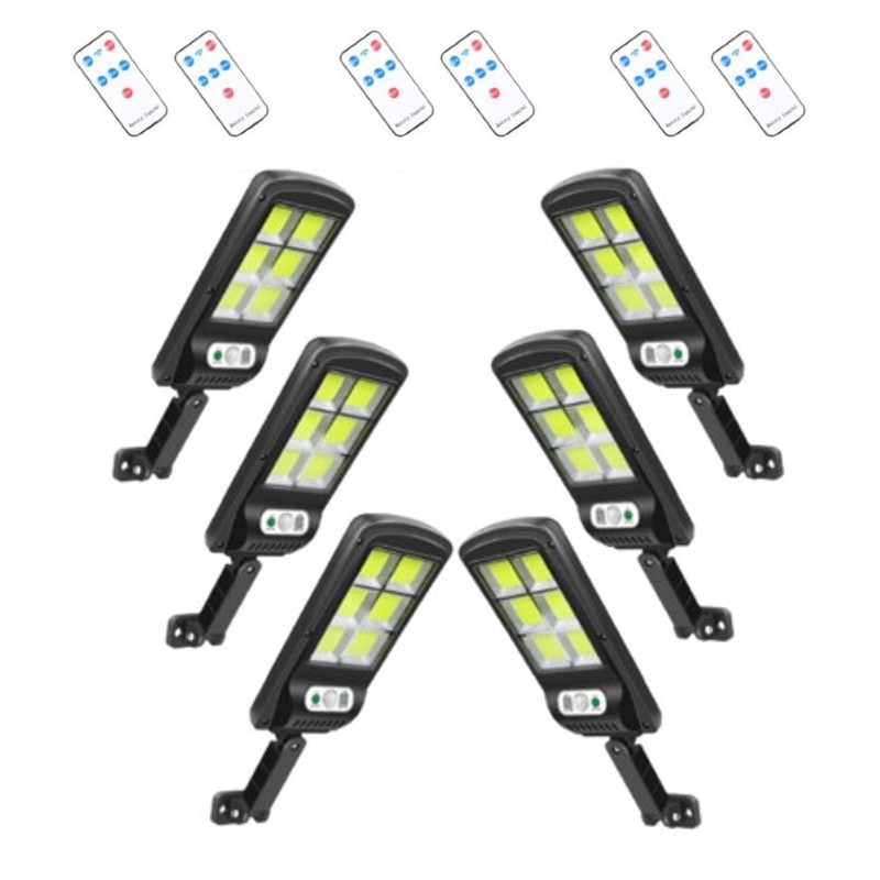 Set 6 x Lampa solara 6 LED SMD cu senzor de miscare si lumina