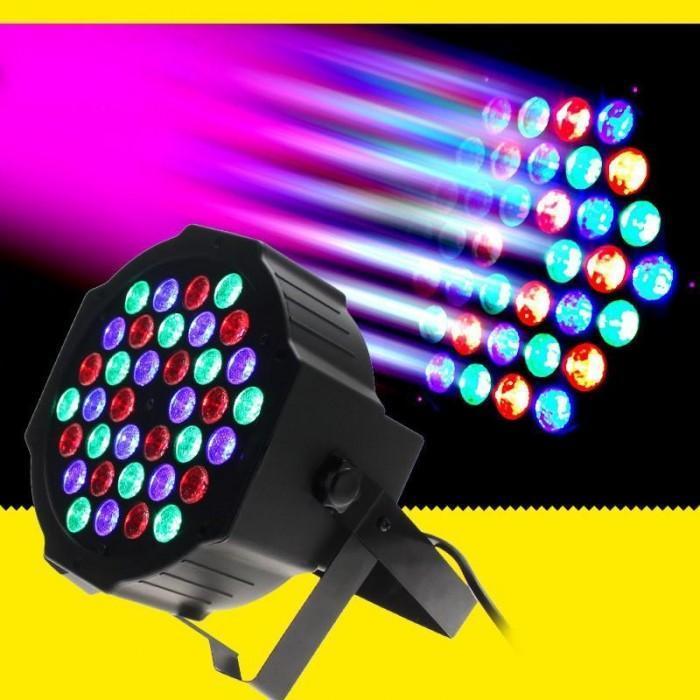 Set 4 x Reflector 36 LED RGB cu jocuri de lumini