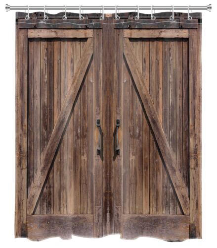 Set baie cu 2 piese: perdea si covoras, FarmHouse