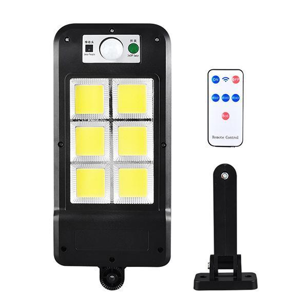 Set 2 x Lampa solara cu 6 celule, LED-uri COB si telecomanda