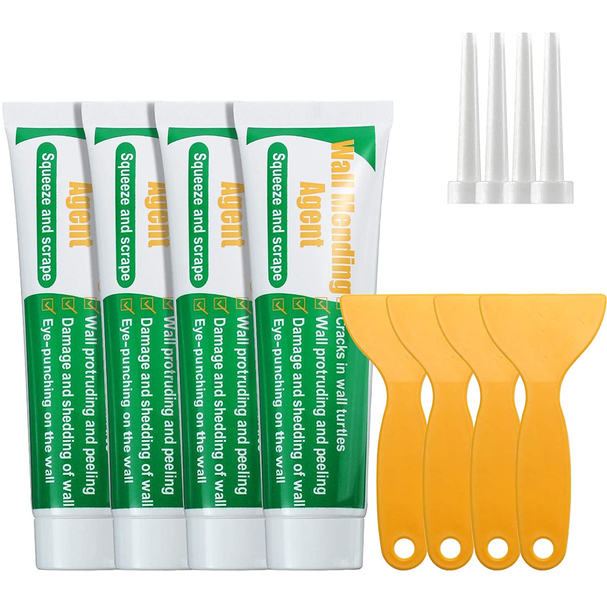 Set 4 x Kit instant pentru reparat peretii, crema alba reparatoare