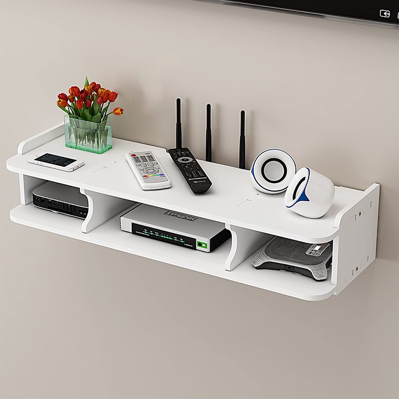 Suport router si accesorii, 3 compartimente, 60 cm 