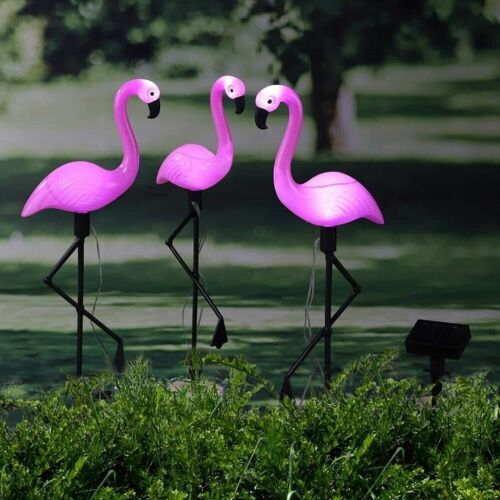 Set 3 x Lampa solara Flamingo 52 cm