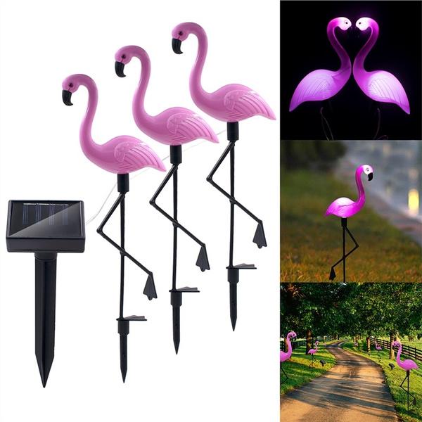 Set 3 x Lampa solara Flamingo 52 cm