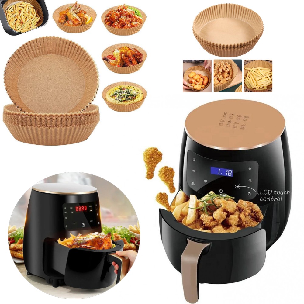 Friteuza AirFryer 2400 W, 6L + Set 200 hartii copt