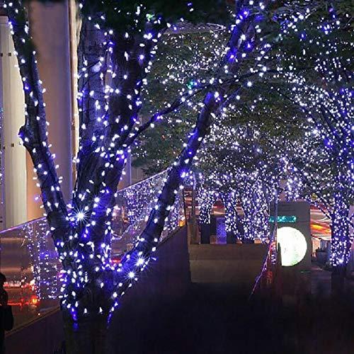 Set 2 x Instalatie solara, 300 LED, 30 metri, Albastru