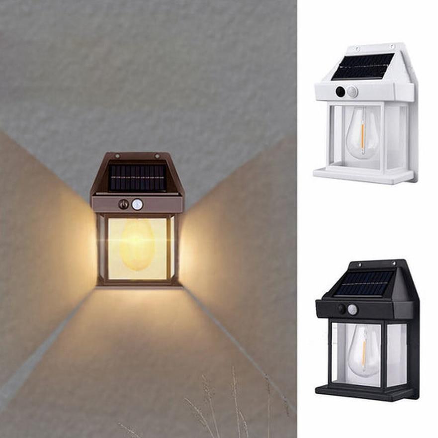 Set 4 x Lampa solara de perete, senzor de miscare, LED 3W