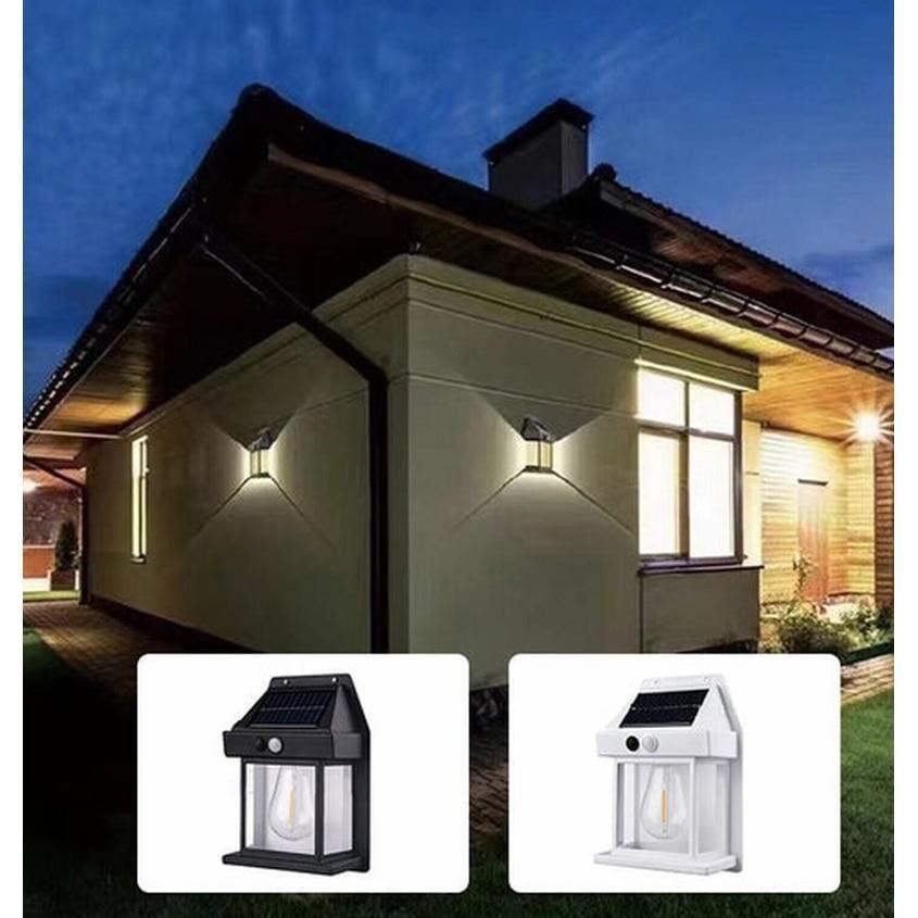 Set 4 x Lampa solara de perete, senzor de miscare, LED 3W