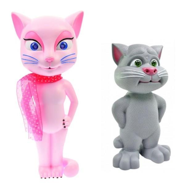 Set 2 jucarii interactive: pisicile Talking Tom + Talking Angela