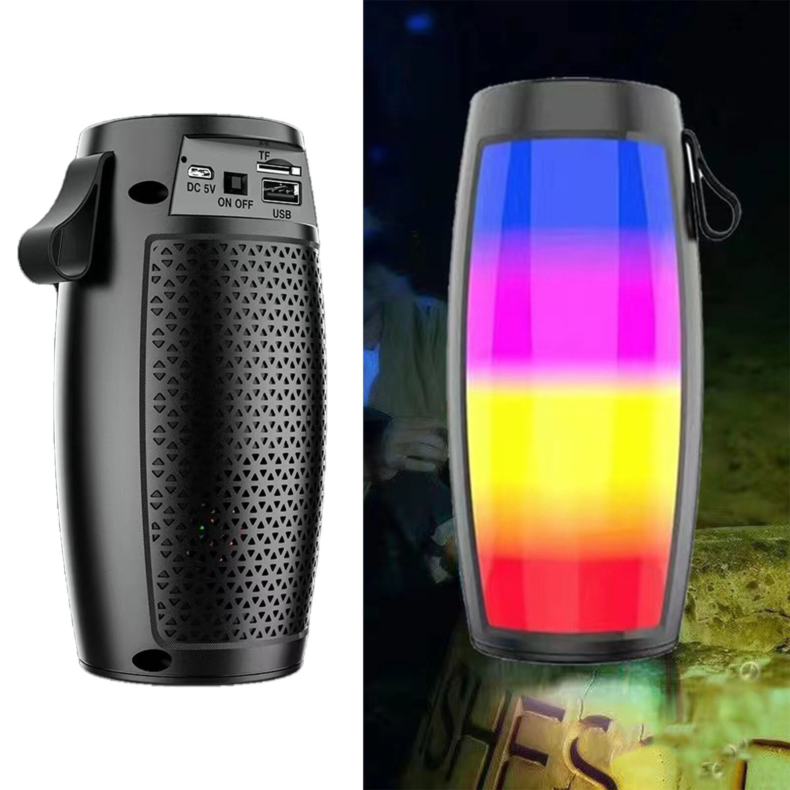 Set 2 x Boxa Bluetooth portabila LED RGB