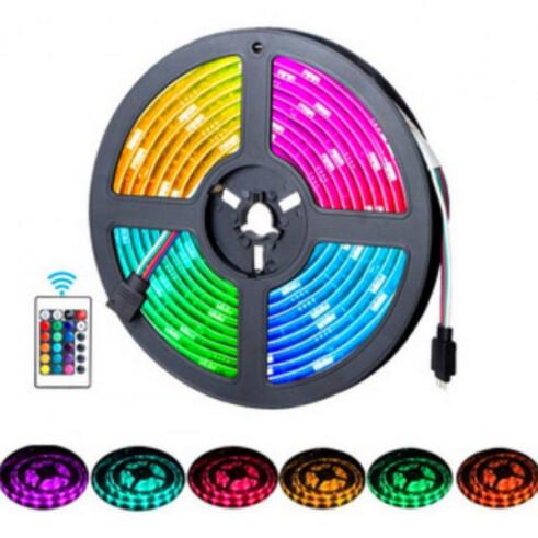 Banda LED RGB multicolor cu telecomanda 5 metri