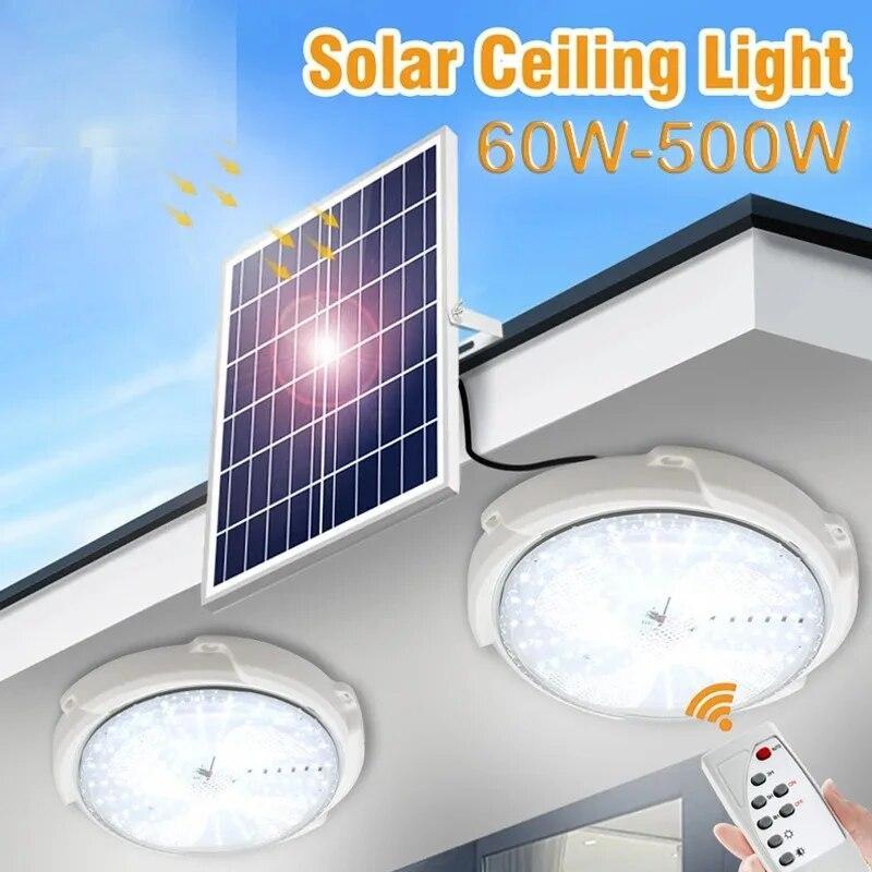 Lampa cu panou solar si telecomanda, 300 W