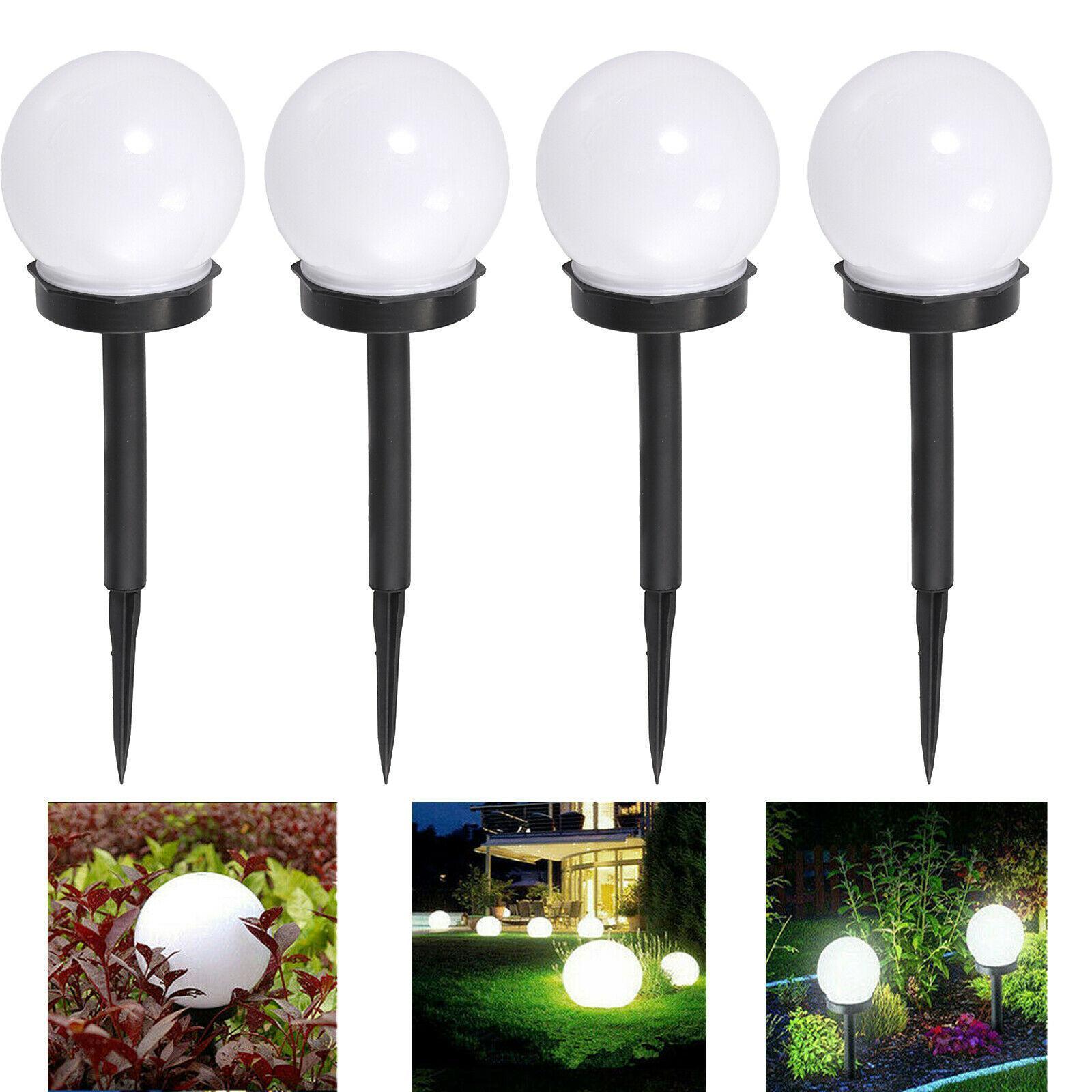 Set 4 x lampa solara, H 38 cm, senzor de lumina