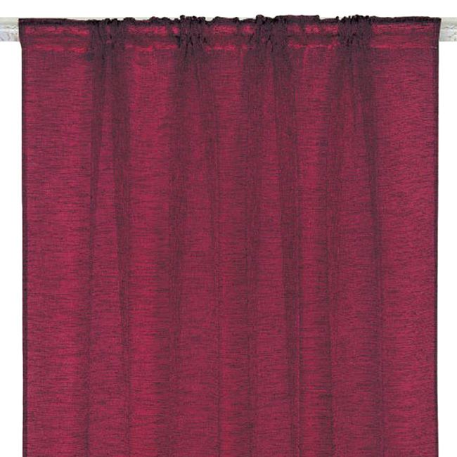 Set 2 x Perdea Rosu Bordo 140x260 cm, Banda pentru sina