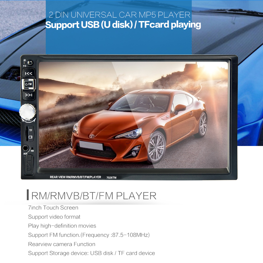 Mp5 Player auto, ecran 7 inch cu Mirrorlink, Touchscreen, USB, SD Card