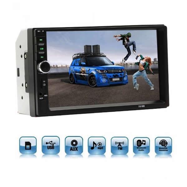 Player Auto MP5 Cu Display Touchscreen 7 Inch, Bluetooth, Slot USB Si MicroSD