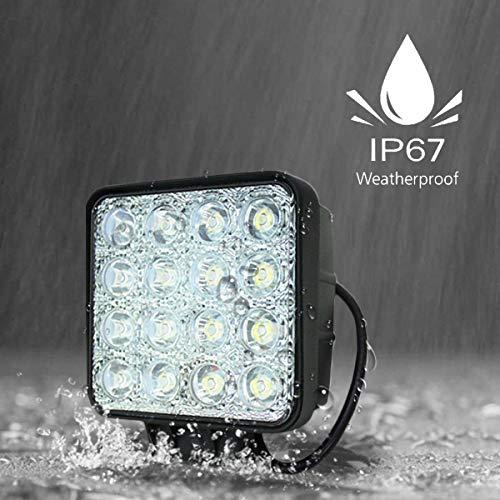 Set 8 proiectoare 16 LED 48W auto OFF-ROAD, IP 67