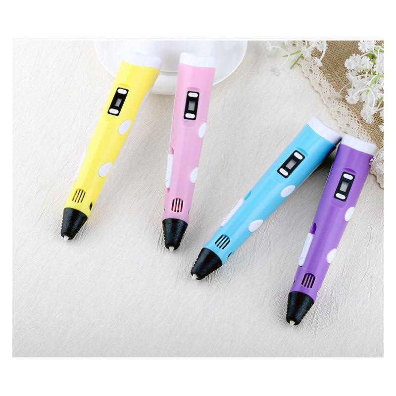 Creion Stilou 3D cu afisaj si filamente pentru desenat in spatiu pentru incepatori