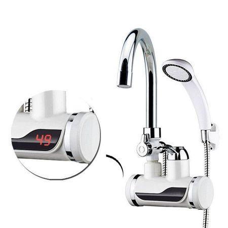 Robinet electric instant apa calda cu furtun - montare pe perete