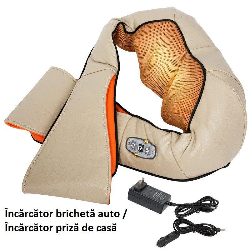 Aparat pentru masaj cervical Shiatsu cu functie de incalzire