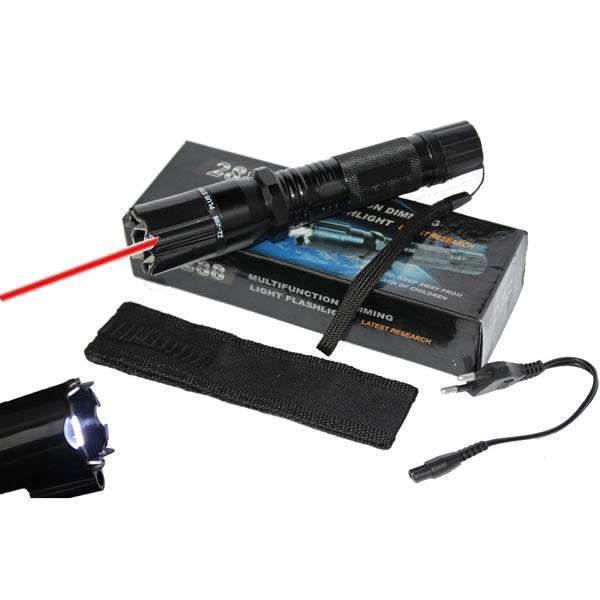 Lanterna electrosoc cu laser rosu - 2 faze de lumina