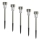Set 5 x Lampa LED solara, argintie, IP 44, 30 cm