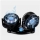Ventilator auto dublu 12V, rotatie 360 de grade