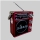 Radio solar Bluetooth, lanterna, USB, MP3 player - Rosu