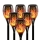 Set 10 x Lampa solara tip torta cu efect flacara, 51.5 cm