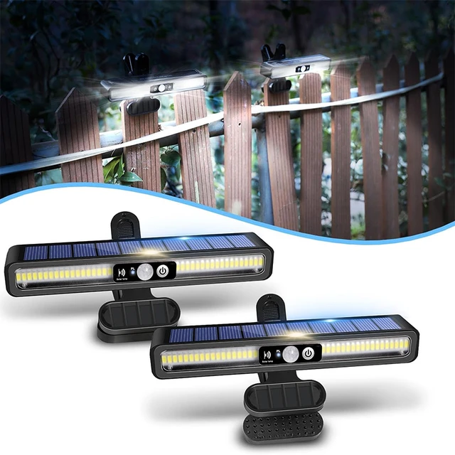 Set 2 x Lampa LED solara, Senzor de miscare, Clips