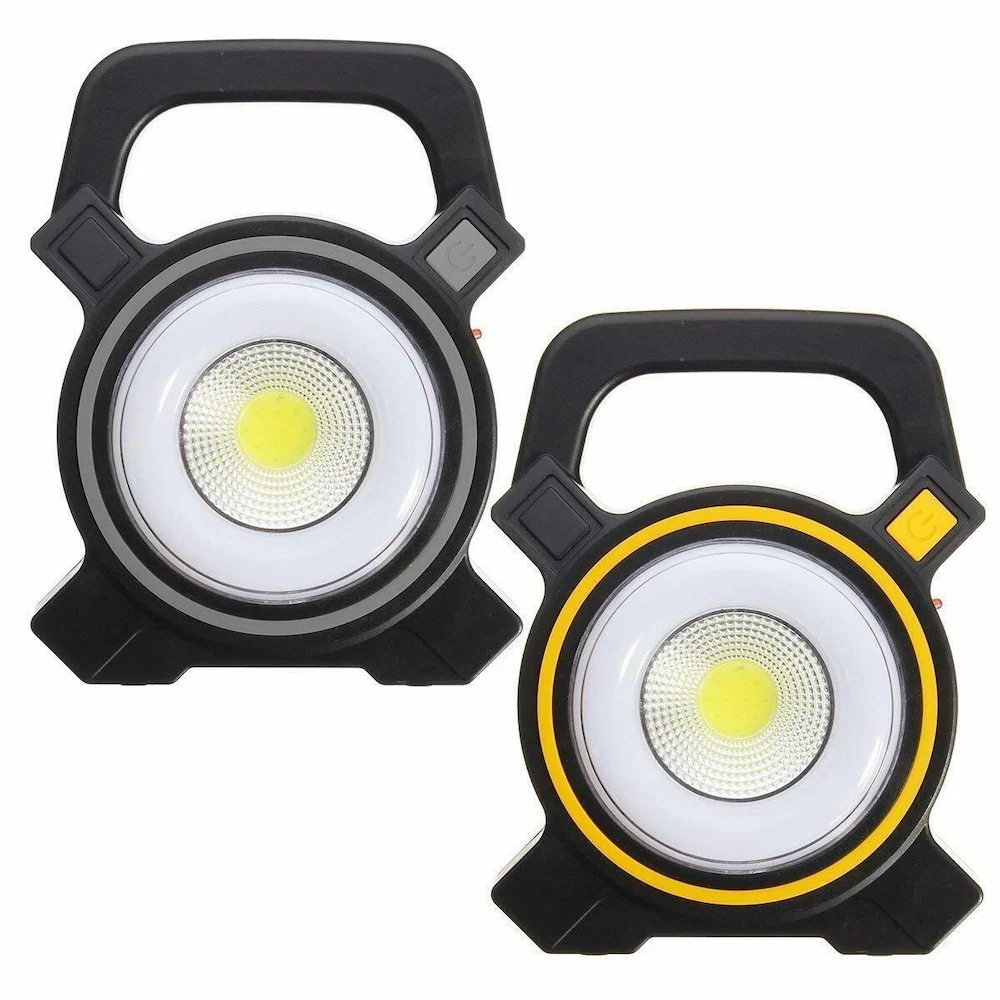 Set 3 x Lanterna LED COB 10 W, incarcare solara, USB Power Bank