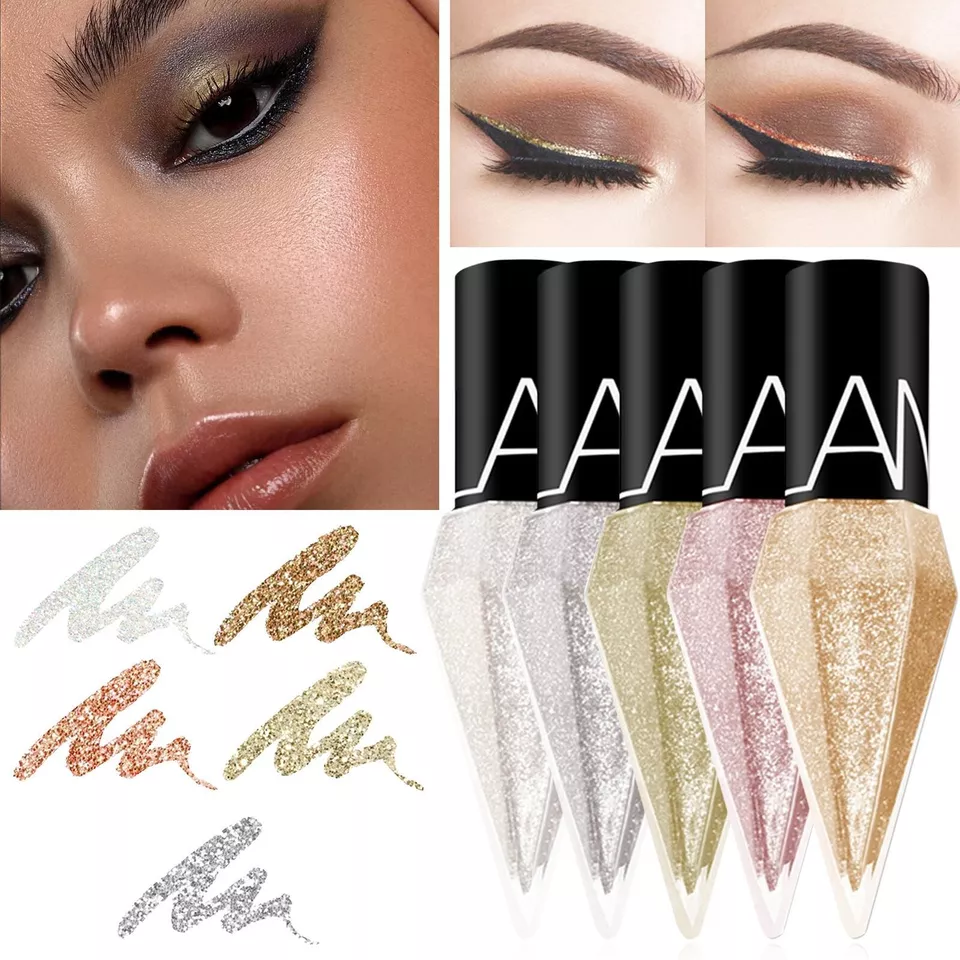 Set 5 x Glitter, fard de ochi lichid, Waterproof Long Wear