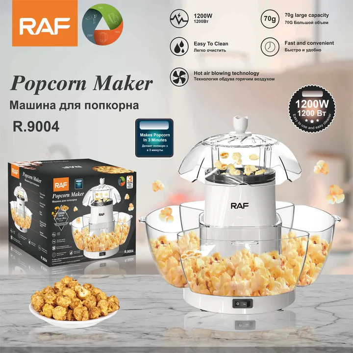 Aparat electric pentru popcorn, 1200 W, preparare fara ulei