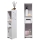 Dulap vertical baie, 3 compartimente, 80 cm, Alb