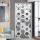 Set 2 x Autocolant decorativ pentru usa, 77 x 220 cm, Grey Comb