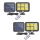 Set 2 x Proiector solar 120 LED 6 COB, Senzor de lumina, Senzor de miscare