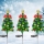 Set 4 x Lampa solara LED de Craciun, brad impodobit 68 cm