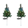 Set 4 x Lampa solara LED de Craciun, brad impodobit 68 cm