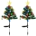 Set 4 x Lampa solara LED de Craciun, brad impodobit 68 cm