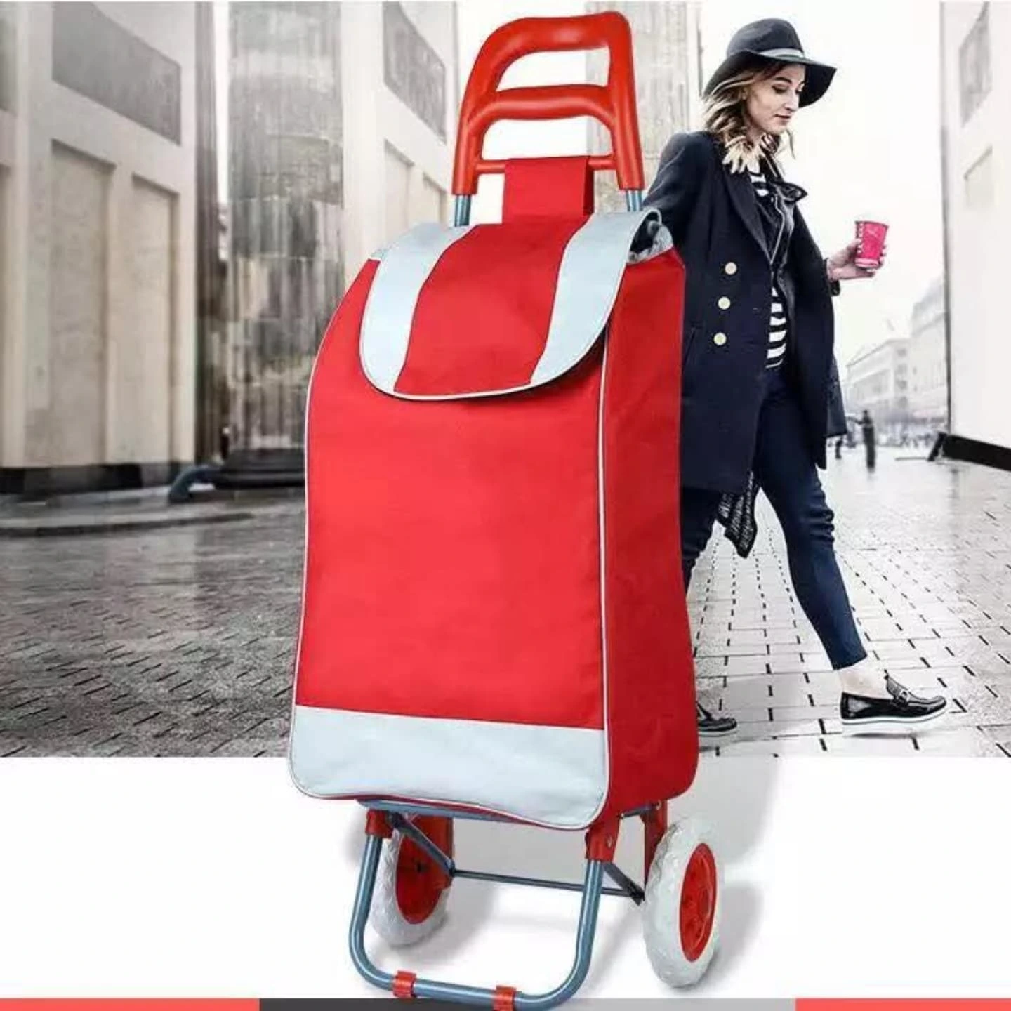 Carucior cu doua roti pentru cumparaturi