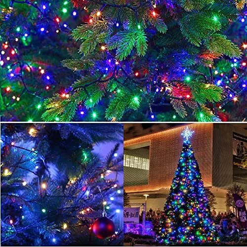 Set 2 x Instalatie solara 100 LED, Multicolor