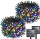 Set 2 x Instalatie solara 100 LED, Multicolor
