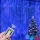 Instalatie Perdea LED 3x3 Metri, 300 LED, 8 Moduri de Iluminare, Albastru