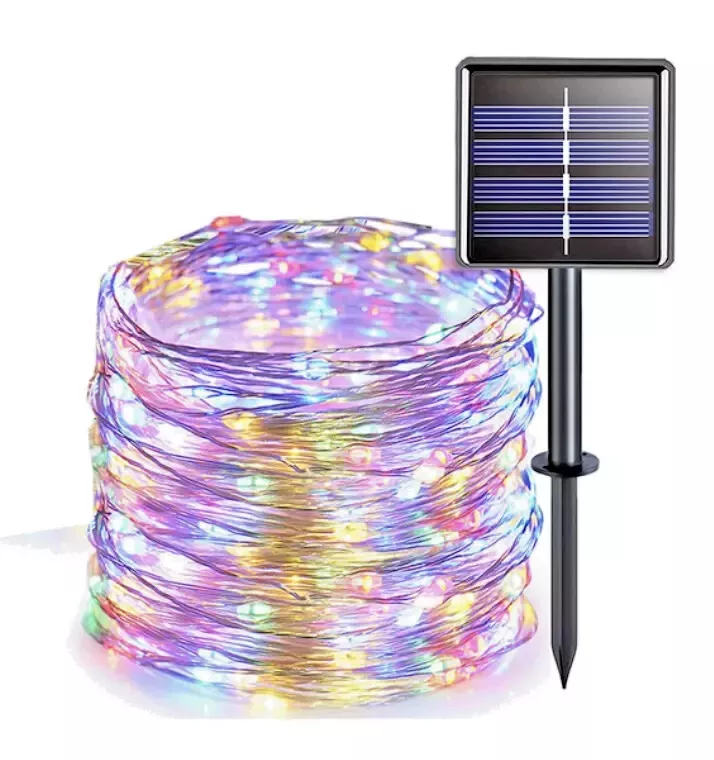 Instalatie solara 300 LED, 30 metri, telecomanda, Multicolor