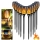 Set 4 x Lampa solara tip torta cu efect flacara, 50 cm