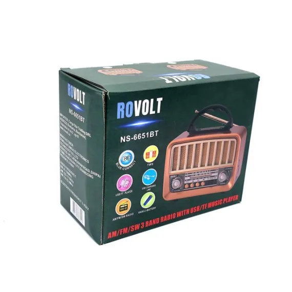 Radio ROVOLT NS-6651BT, FM/AM/SW, Bluetooth